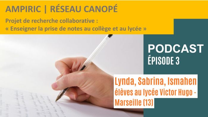 Enseigner la prise de notes au collège et au lycée