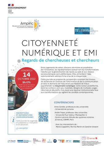 Journée d'étude : Citoyenneté numérique et EMI