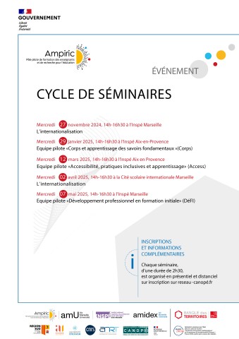 Programme Cycle de séminaires 2024 - 2025