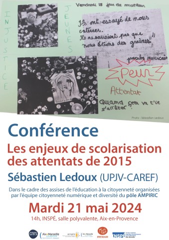 Conférence « Les enjeux de scolarisation des attentats de 2015 »