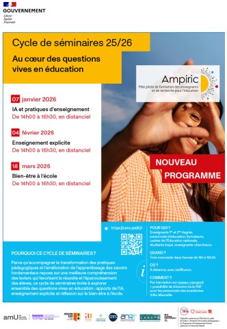 Cycle de séminaires 2025 - 2026