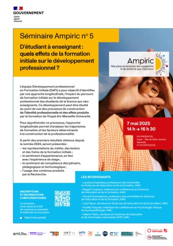 séminaire "D'étudiant à enseignant" 07 mai 2025