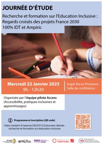 Journée d'étude : Recherche et formation sur l'Éducation inclusive